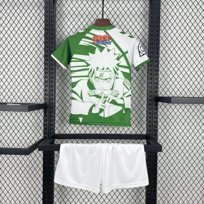 Alternative view of Kids' Kit Soccer Jersey Suit Real Betis Naruto 25/26 - White and Green