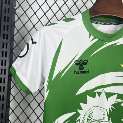 Kids' Kit Soccer Jersey Suit Real Betis Naruto 25/26 - White and Green - Image 4