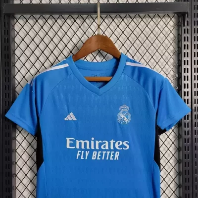 Alternative view of Kids' Kit Soccer Jersey Suit Real Madrid Goalkeeper 23/24 - Blue