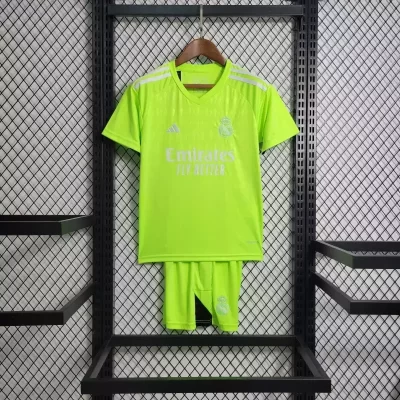 Kids' Kit Soccer Jersey Suit Real Madrid Goalkeeper 23/24 - Green