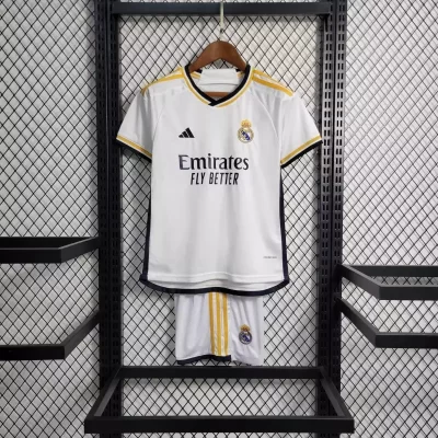Kids' Kit Soccer Jersey Suit Real Madrid I 23/24 - White