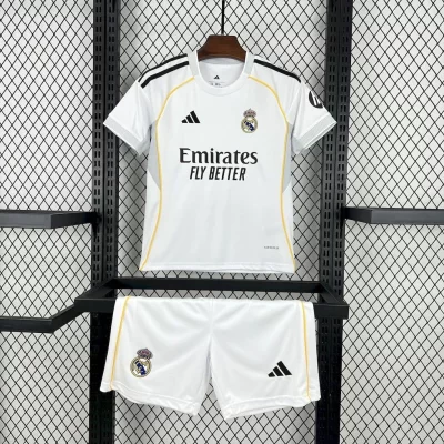 Kids' Kit Soccer Jersey Suit Real Madrid I 25/26 - White