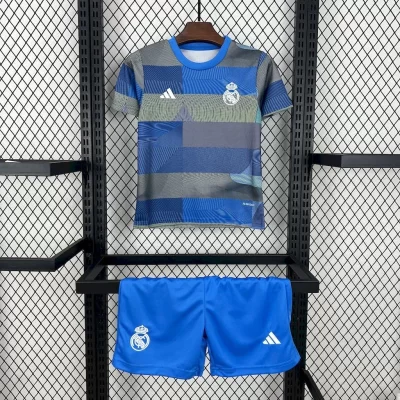 Kids' Kit Soccer Jersey Suit Real Madrid Pre-Match 25/26 - Blue