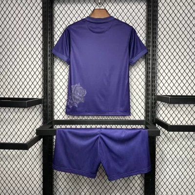 Alternative view of Kids' Kit Soccer Jersey Suit Real Madrid Y-3 24/25 - Purple