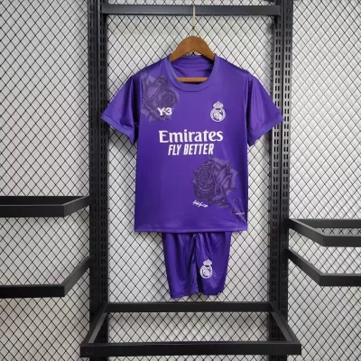 Kids' Kit Soccer Jersey Suit Real Madrid Y-3 IV 23/24 - Purple