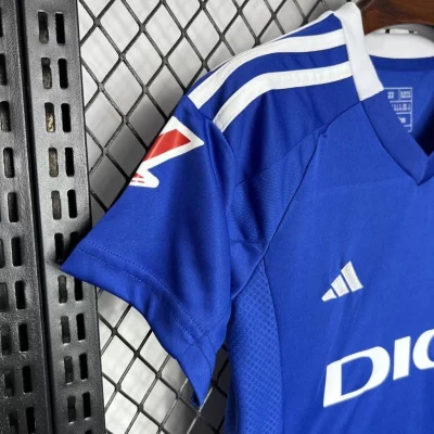 Kids' Kit Soccer Jersey Suit Real Oviedo I 24/25 - Blue and White - Image 4