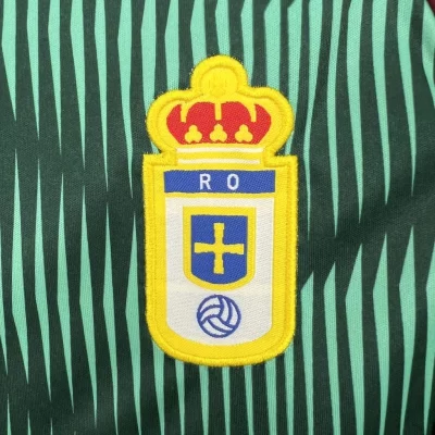 Kids' Kit Soccer Jersey Suit Real Oviedo III 24/25 - Green and Grena - Image 4