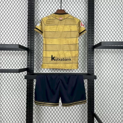 Alternative view of Kids' Kit Soccer Jersey Suit Real Sociedad II 24/25 - Gold and Blue