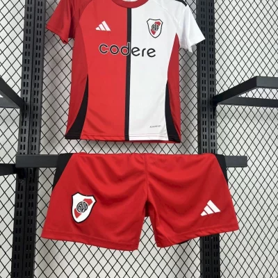Kids' Kit Soccer Jersey Suit River plate III 25/26 - Red and White - Image 3