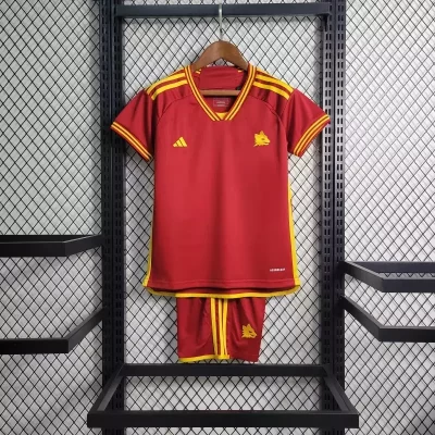 Kids' Kit Soccer Jersey Suit Roma I 23/24 - Red