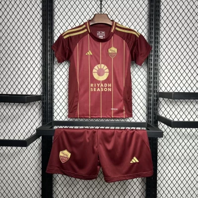 Kids' Kit Soccer Jersey Suit Roma I 24/25 - Red