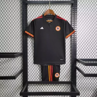 Kids' Kit Soccer Jersey Suit Roma III 23/24 - Black