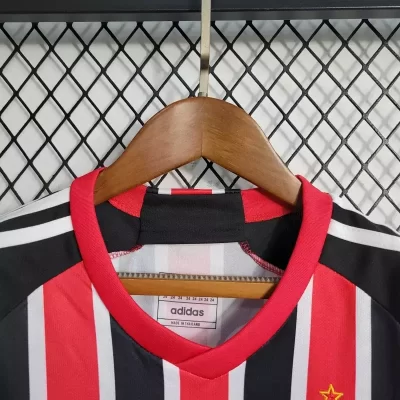Alternative view of Kids' Kit Soccer Jersey Suit Sao Paulo II 23/24 - Red and Black