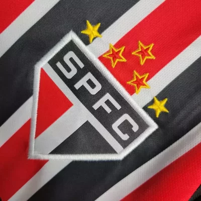 Kids' Kit Soccer Jersey Suit Sao Paulo II 23/24 - Red and Black - Image 4