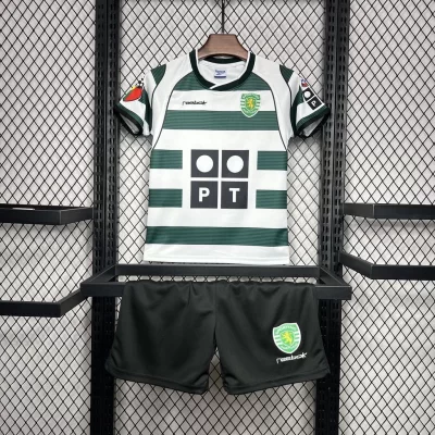 Kids' Kit Soccer Jersey Suit Sporting 2001 - White and Green