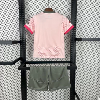 Alternative view of Kids' Kit Soccer Jersey Suit Sporting Gijon III 24/25 - Pink and Gray