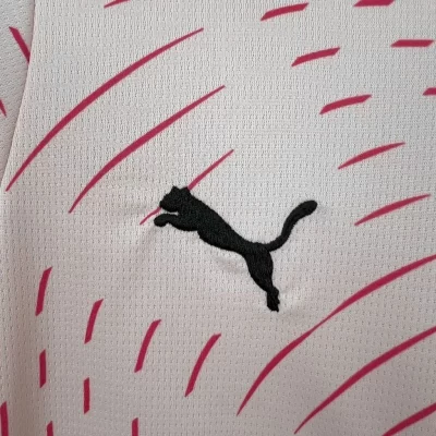 Kids' Kit Soccer Jersey Suit Sporting Gijon III 24/25 - Pink and Gray - Image 3