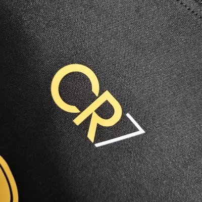 Kids' Kit Soccer Jersey Suit Sporting III "CR7" 23/24 - Black and Gold - Image 4