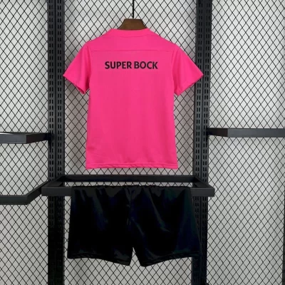 Alternative view of Kids' Kit Soccer Jersey Suit Sporting Outubro Rosa 24/25 - Pink and Black