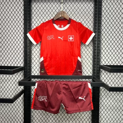 Kids' Kit Soccer Jersey Suit Suica I 2024/25 - Red and Grena