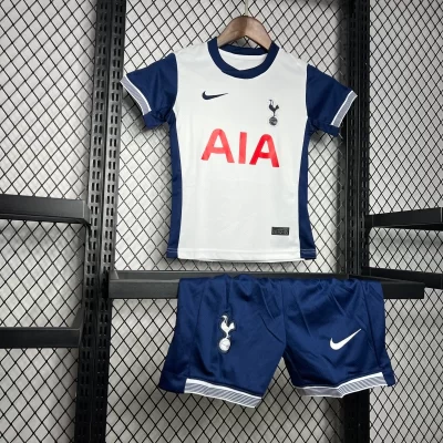 Kids' Kit Soccer Jersey Suit Tottenham I 24/25 - White and Blue - Image 3