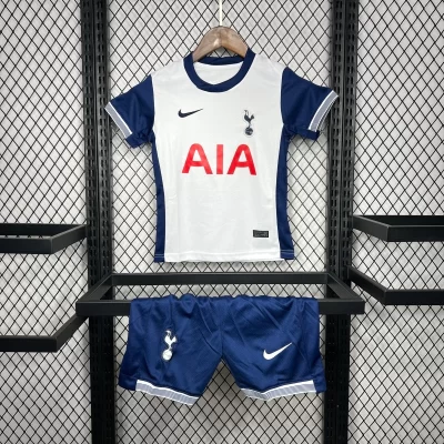 Kids' Kit Soccer Jersey Suit Tottenham I 24/25 - White and Blue