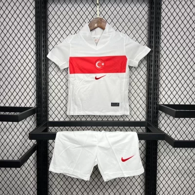 Kids' Kit Soccer Jersey Suit Turquia I 2024/25 - White and Red