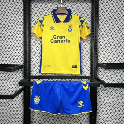 Kids' Kit Soccer Jersey Suit UD Las Palmas I 24/25 - Yellow and Blue