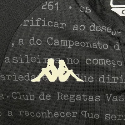Kids' Kit Soccer Jersey Suit Vasco da Gama Goalkeeper III 24/25 - Black and White - Image 4