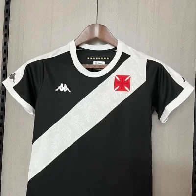 Kids' Kit Soccer Jersey Suit Vasco da Gama I 24/25 - Black and White - Image 4
