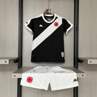 Kids' Kit Soccer Jersey Suit Vasco da Gama I 24/25 - Black and White