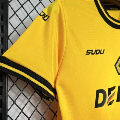 Kids' Kit Soccer Jersey Suit Wolverhampton I 24/25 - Yellow and Black - Image 4