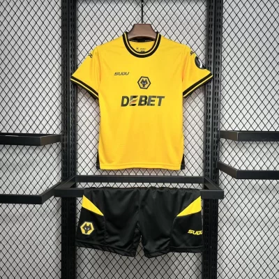 Kids' Kit Soccer Jersey Suit Wolverhampton I 24/25 - Yellow and Black