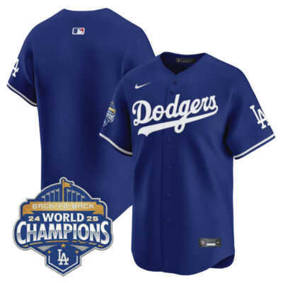 LA Dodgers 2025 Back-To-Back World Series Champions Vapor Premier Limited Jersey  - Royal / Team