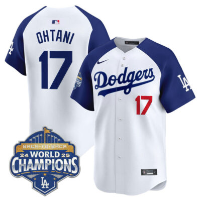 LA Dodgers 2025 Back-To-Back World Series Champions Vapor Premier Limited Jersey  - White Alternate / Shohei Ohtani