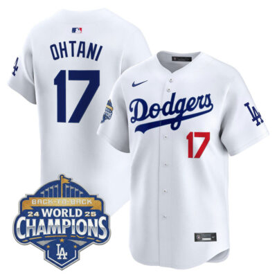 LA Dodgers 2025 Back-To-Back World Series Champions Vapor Premier Limited Jersey  - White / Shohei Ohtani