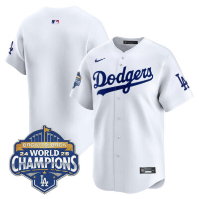 LA Dodgers 2025 Back-To-Back World Series Champions Vapor Premier Limited Jersey  - White / Team