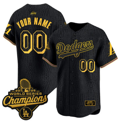 LA Dodgers 2025 World Series Champions Mamba Vapor Premier Limited Custom Jersey - Mamba