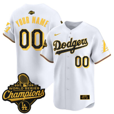 LA Dodgers 2025 World Series Champions Mamba Vapor Premier Limited Custom Jersey - White