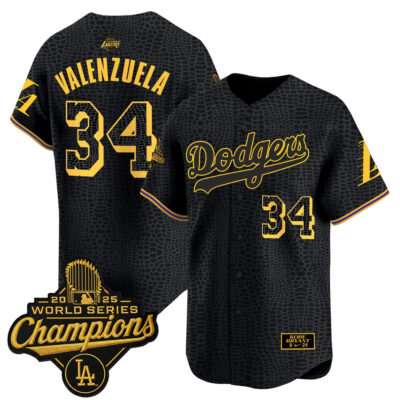 LA Dodgers 2025 World Series Champions Mamba Vapor Premier Limited Jersey - Mamba / Fernando Valenzuela