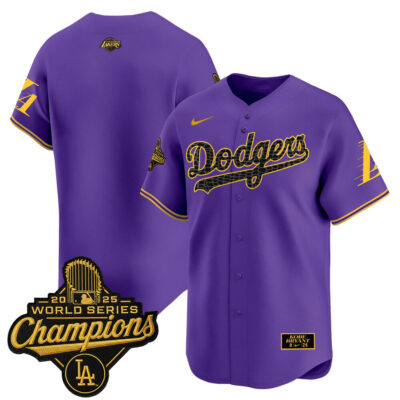 LA Dodgers 2025 World Series Champions Mamba Vapor Premier Limited Jersey - Purple / Team
