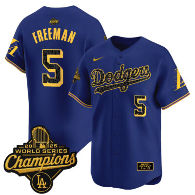 LA Dodgers 2025 World Series Champions Mamba Vapor Premier Limited Jersey - Royal / Freddie Freeman