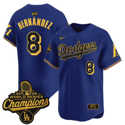LA Dodgers 2025 World Series Champions Mamba Vapor Premier Limited Jersey - Royal / Kike Hernandez
