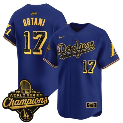 LA Dodgers 2025 World Series Champions Mamba Vapor Premier Limited Jersey - Royal / Shohei Ohtani