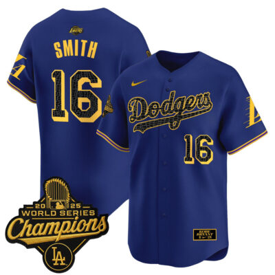 LA Dodgers 2025 World Series Champions Mamba Vapor Premier Limited Jersey - Royal / Will Smith