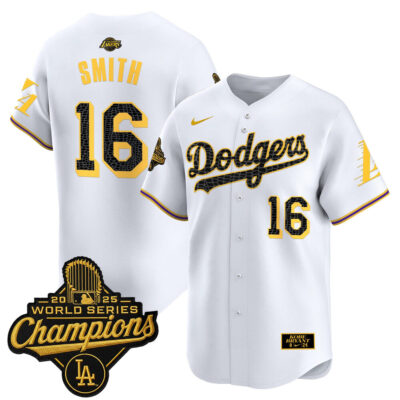 LA Dodgers 2025 World Series Champions Mamba Vapor Premier Limited Jersey - White / Will Smith
