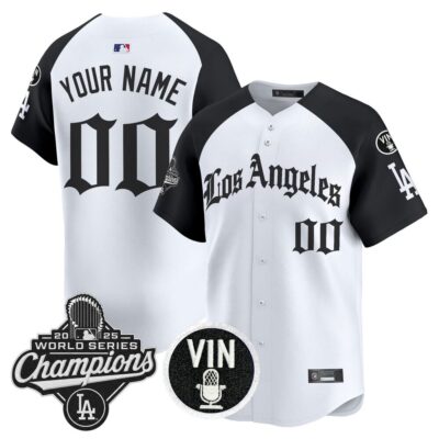 LA Dodgers 2025 World Series Champions Vapor Premier Limited Custom Jersey - LA Gothic Edition - Alternate