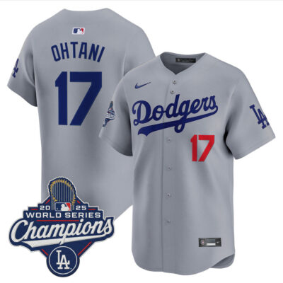 LA Dodgers 2025 World Series Champions Vapor Premier Limited Jersey - Gray / Shohei Ohtani
