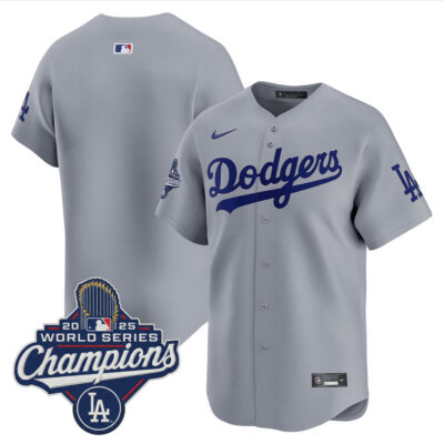 LA Dodgers 2025 World Series Champions Vapor Premier Limited Jersey - Gray / Team