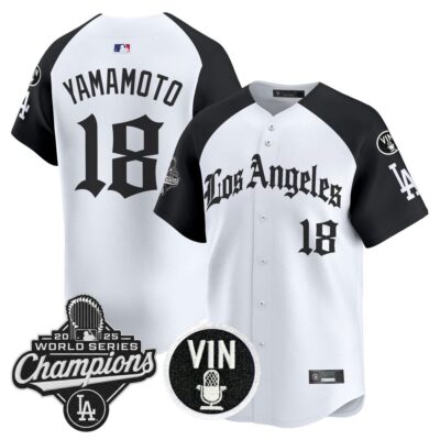 LA Dodgers 2025 World Series Champions Vapor Premier Limited Jersey - LA Gothic Edition - Alternate / Yamamoto